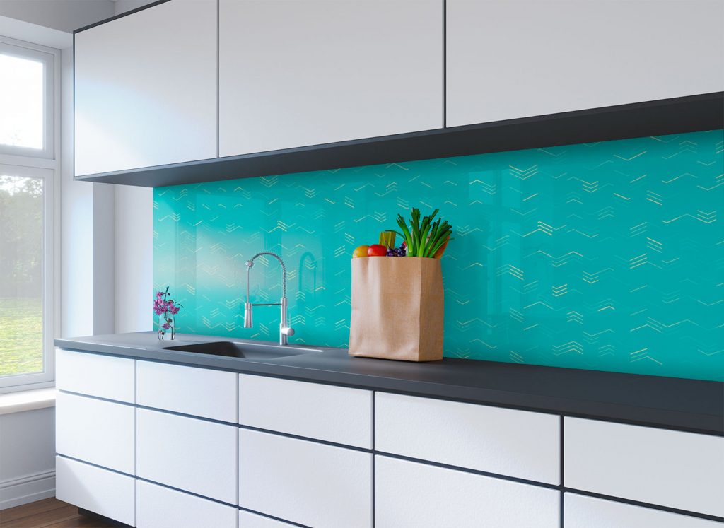 Kitchen Splashbacks Glass Look Printed Geometric Lines Turquoise Wr 1024x747 